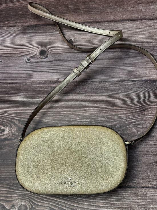 kate spade Handbags - Kate Spade Gold Glitter Crossbody Bag